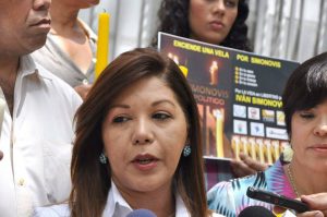 Elenis Rodríguez, veedora de los derechos humanos del Comisario Iván Simonovis.